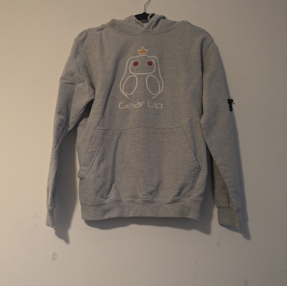 Custom grey gear up hoodie